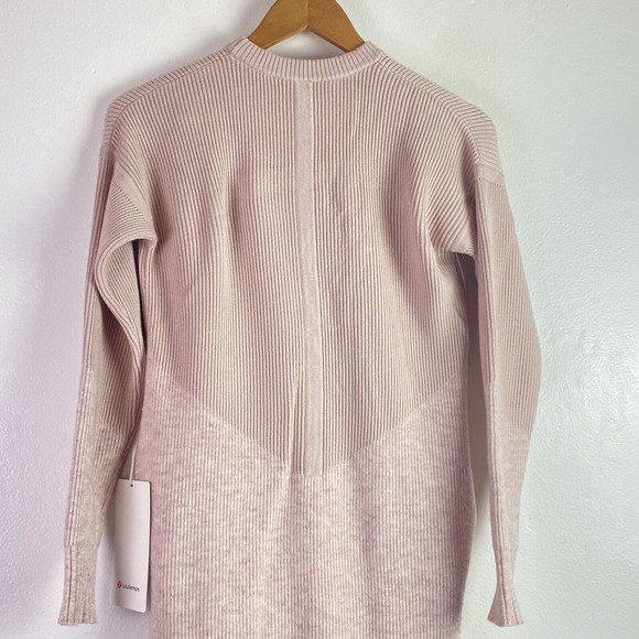 NWT Lululemon Cashmere Wool Restful Intention Sweater Dress Pink XS LW3CN0S - Picture 12 of 13